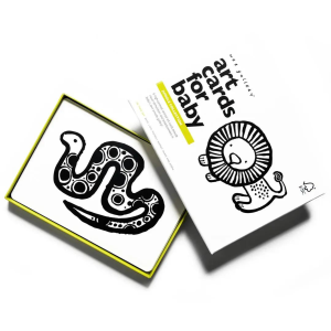 WEE GALLERY – Carte lion noir & blanc