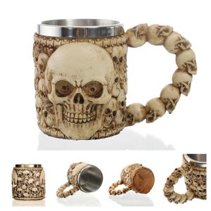 Verre en métal – Tasse tête de mort