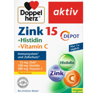 Doppelherz Zinc 15 mg + Histidine + Vit.C
