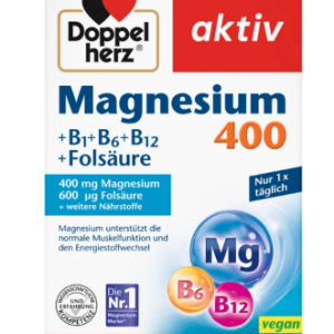 Doppelherz actif Magnésium 400 mg + B1 + B6 + B12 + Acide folique