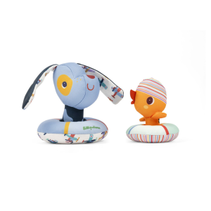 Lilliputiens – Jouets de bain flottants – Jules le chien et son canard avec bouées