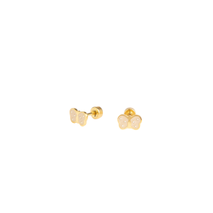 Mrs Ertha – Boucles d&rsquo;oreilles à tige – Mini papillon
