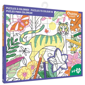 Auzou – 4 puzzles à colorier