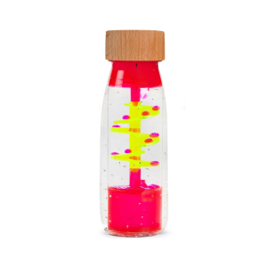 Petit boum – Bouteille sensorielle spirale rose