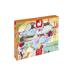 Janod – Puzzle tactile – Une journée au Zoo