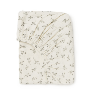 Babyshower – Drap housse 60×120 cm Olive bloom