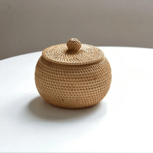 Accessoire Décoration en Rotin Style Boîte de Pique Nique