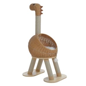 Arbre à Chat Rotin Design Dinosaure