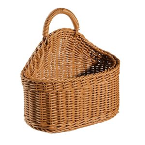 Panier de rangement tissé avec poignée