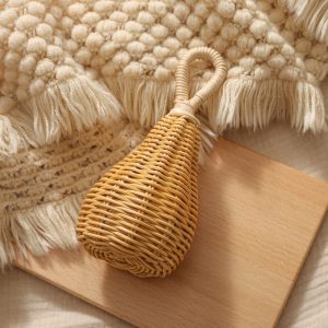 Clochette à main en rotin pour bébé