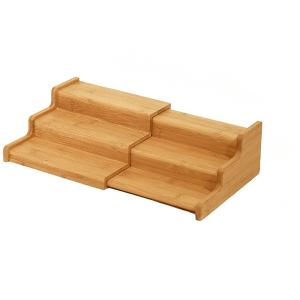 Étagère Bambou Extensible à Trois Niveaux pour Épices