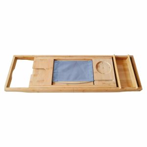 Étagère Bambou Rétractable pour Baignoire