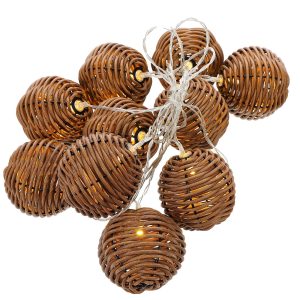 Guirlande de Noël Rustique Effet Rotin