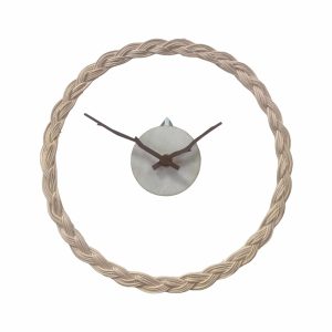 Horloge murale en rotin design épuré