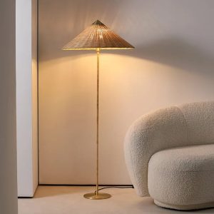 Lampadaire Effet Osier sur Pied et Minimaliste