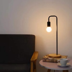 Lampe de Chevet Bois LED de Style Vintage