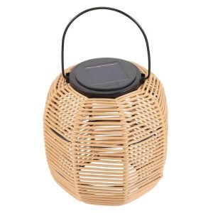 Lanterne Rotin Rustique et Solaire