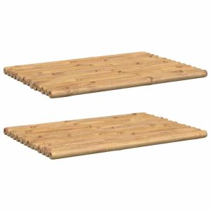 Lot de 2 Tapis Bambou Naturel