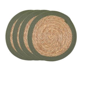 Lot de 4 Sets de Table Paille de Style Vintage