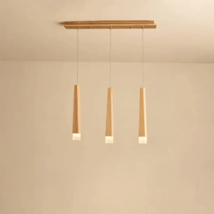 Lustre en Bois LED au Design Nordique