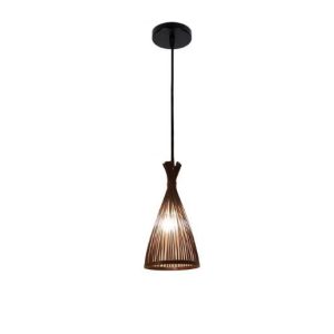 Lustre en rotin triangulaire