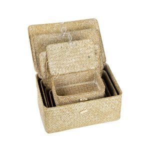Malle multifonctions 5 formats en rotin blanc