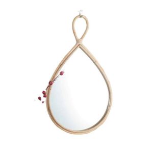 Miroir Rotin Goutte d’Eau