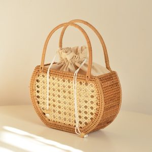 Sac à Main vintage en rotin