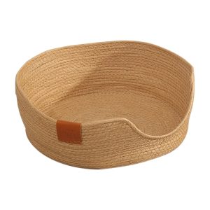 Panier de couchage en rotin pour chien