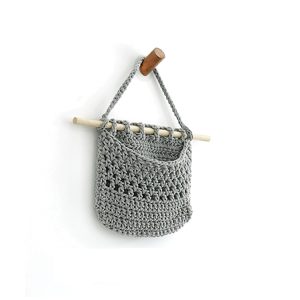 Panier de rangement à suspension murale tissé
