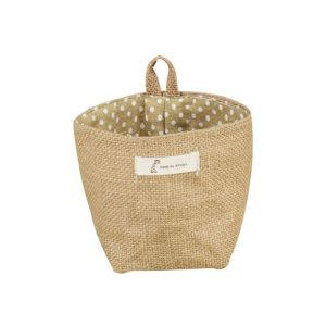 Panier de rangement de poche suspendu en coton et en lin