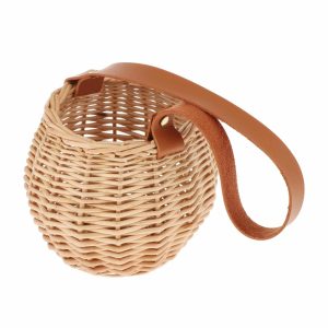 Panier porte plante en rotin et osier