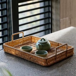 Plateau Effet Bambou de Style Japonais