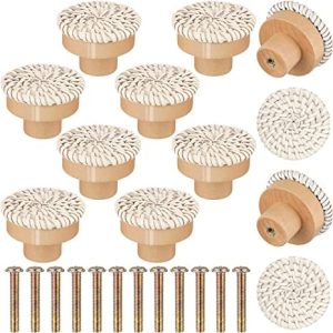 Poignée de meuble en Bois et rotin Beige