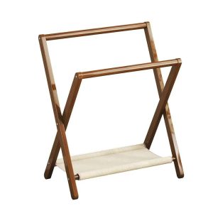 Portant Bois de Style Pliable en Bambou