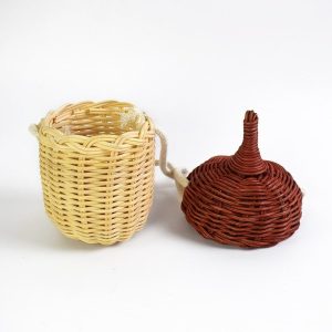 Sac à bandoulière en rotin tissé