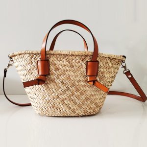Sac à main d&rsquo;été à grande capacité, tissé en paille pour femmes