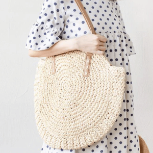 Sac de plage tissé beige