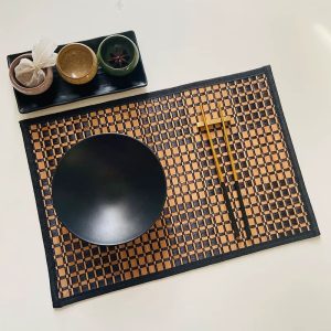 Set de Table Bambou Antidérapant à Carreaux
