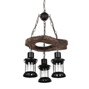 Suspension Bois Flotté de Style Chandelier Rétro