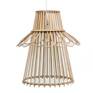 Suspension lumineuse en rotin naturel
