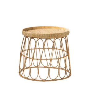 Table Basse en Osier Design et Tissée à la Main