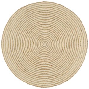Tapis Effet Osier Rond à Spirale