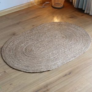 Tapis Osier Ovale et Artisanal