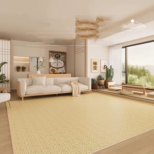 Tapis Rotin Carré à Motifs
